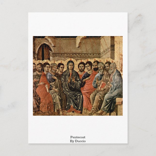 Postal Pentecostés De Duccio (Anverso)