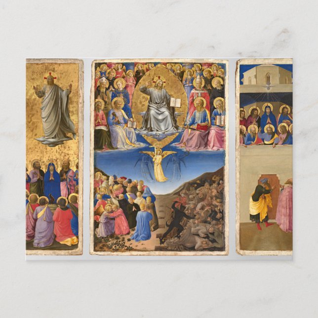 Postal Pentecostés de Fra Angelico (Anverso)
