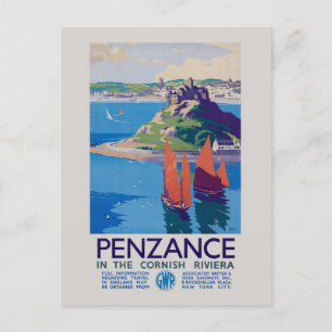 Postal Penzance en el afiche de la cosecha de Cornish Riv