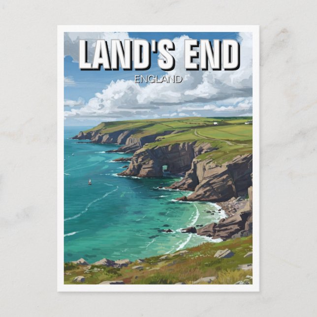 Postal Penzance Land's End England Travel (Anverso)