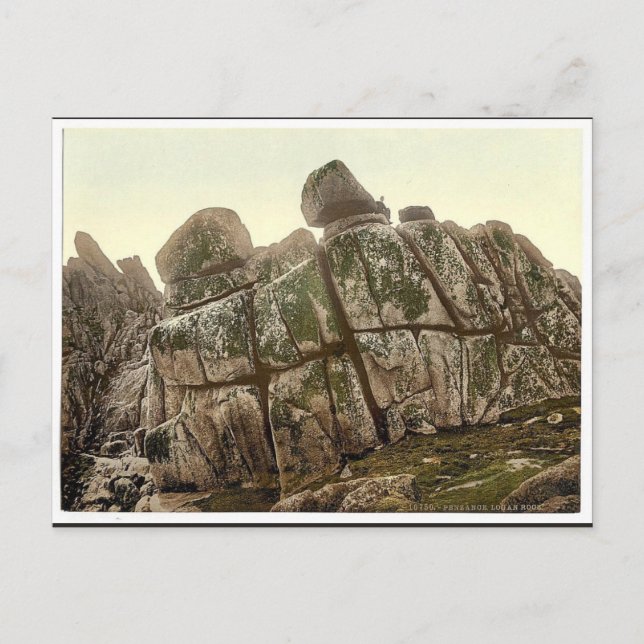 Postal Penzance, Logan Rock, Cornwall, Inglaterra (Anverso)