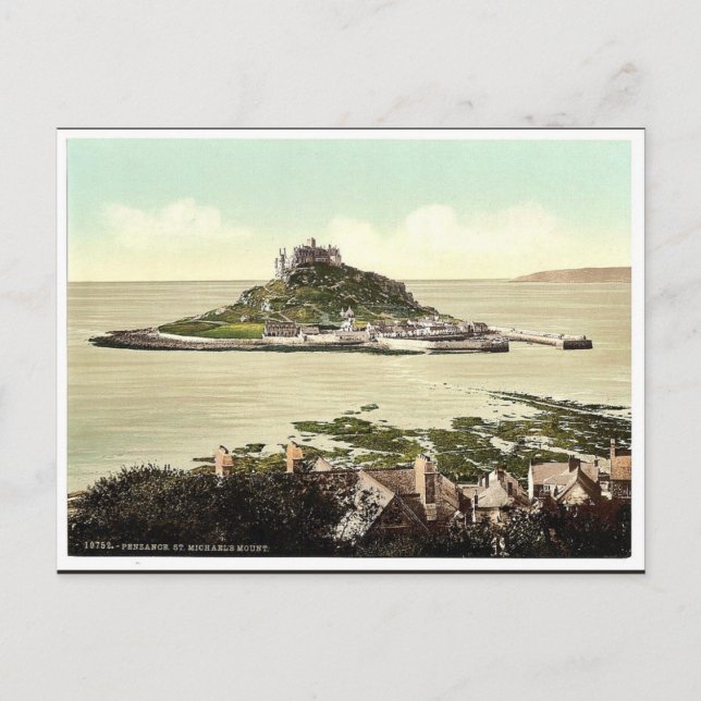 Postal Penzance, St. Michael's Mount, Cornwall, Inglaterr (Anverso)