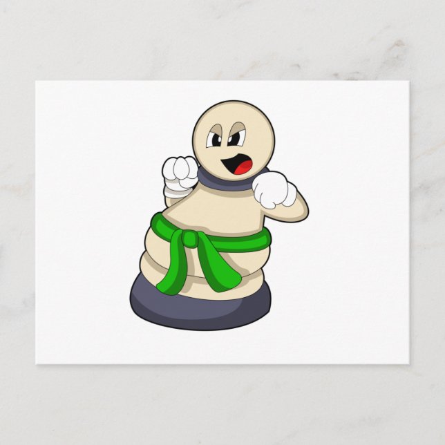 Postal Peón de ajedrez en Ajedrez (Anverso)