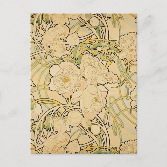 Postal Peonies 1897 (Anverso)