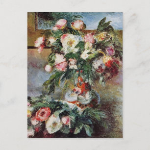 Postal Peonies de Pedro-Auguste Renoir-