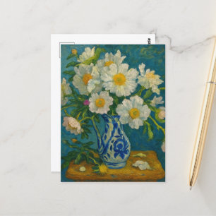 Postal Peony Blanco