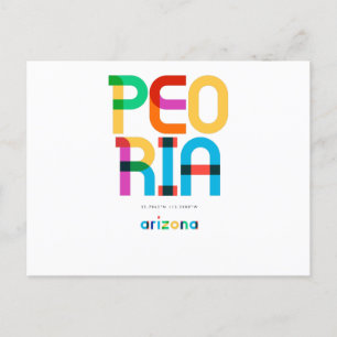 Postal Peoria Arizona Mediados de Siglo, Arte Pop,