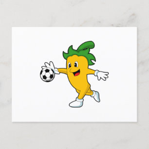 Postal Pepper Vegana como jugador de fútbol con Soccer.PN