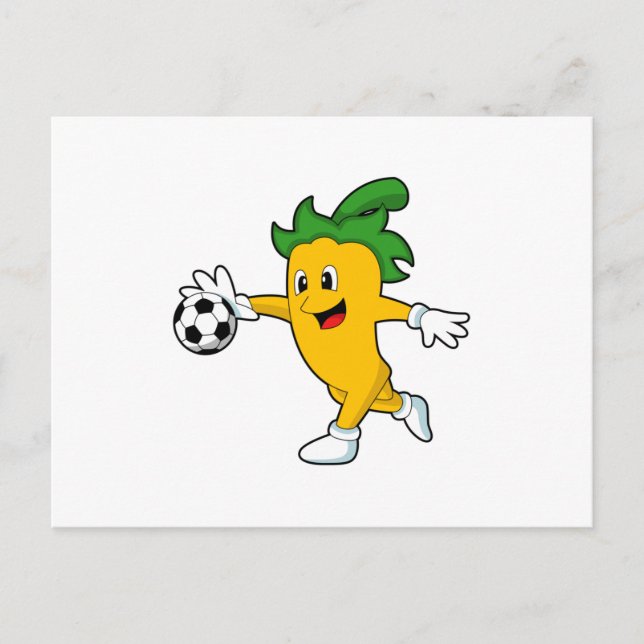 Postal Pepper Vegana como jugador de fútbol con Soccer.PN (Anverso)