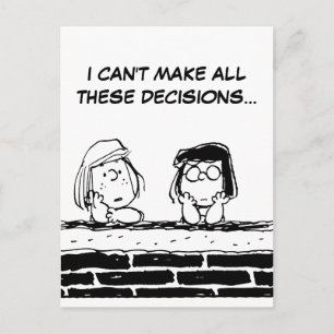Postal Peppermint Patty y Marcie en la pared