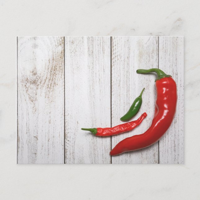 Postal Peppers de Chili Caliente (Anverso)