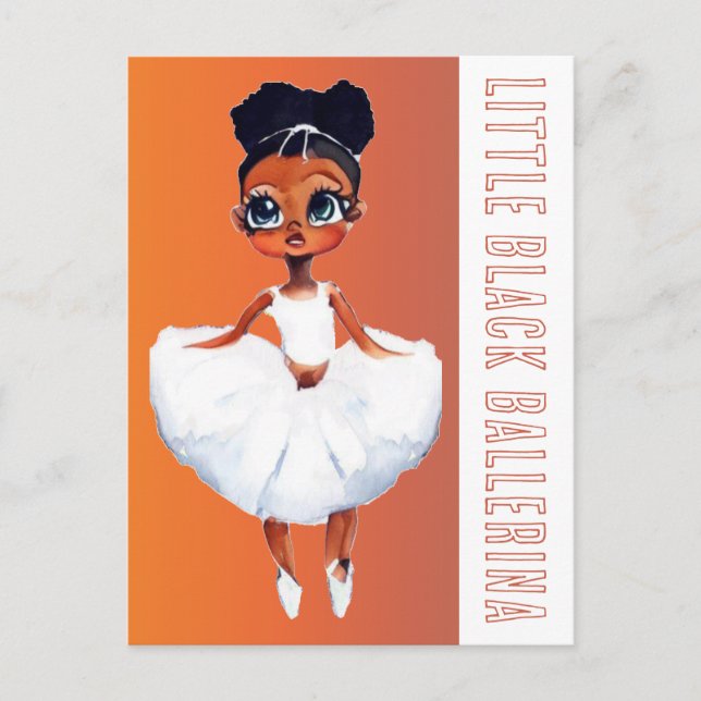 Postal Pequeña Ballerina Negra (Anverso)