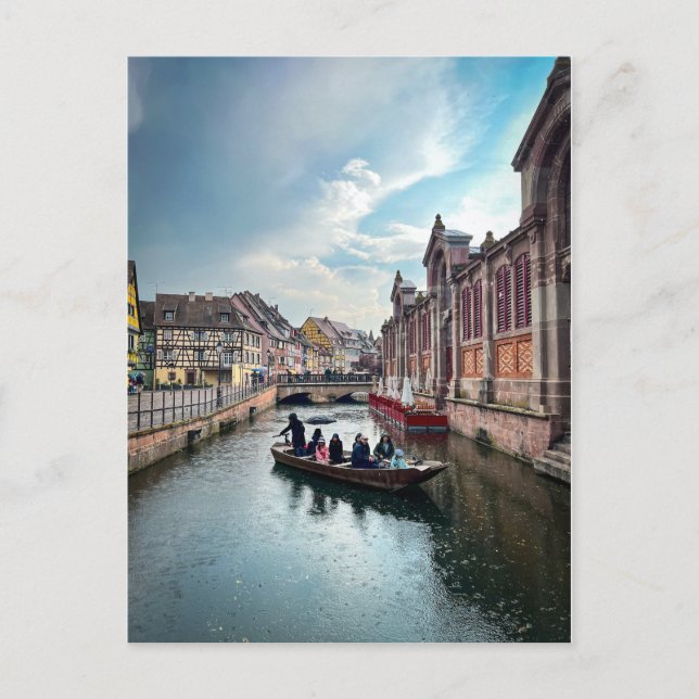 Postal Pequeña barca del río Venecia (Anverso)