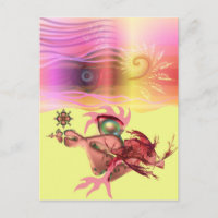 Pequeña bestia rosa va a correr