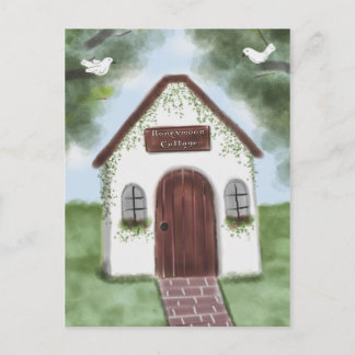 Postal Pequeña Boda De Casa Blanca Gracias Postcard