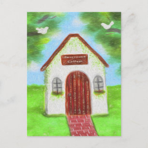 Postal Pequeña Boda De Casa Blanca Gracias Postcard