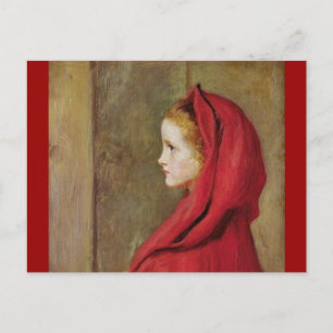 Postal Pequeña capucha roja de John Everett Millais