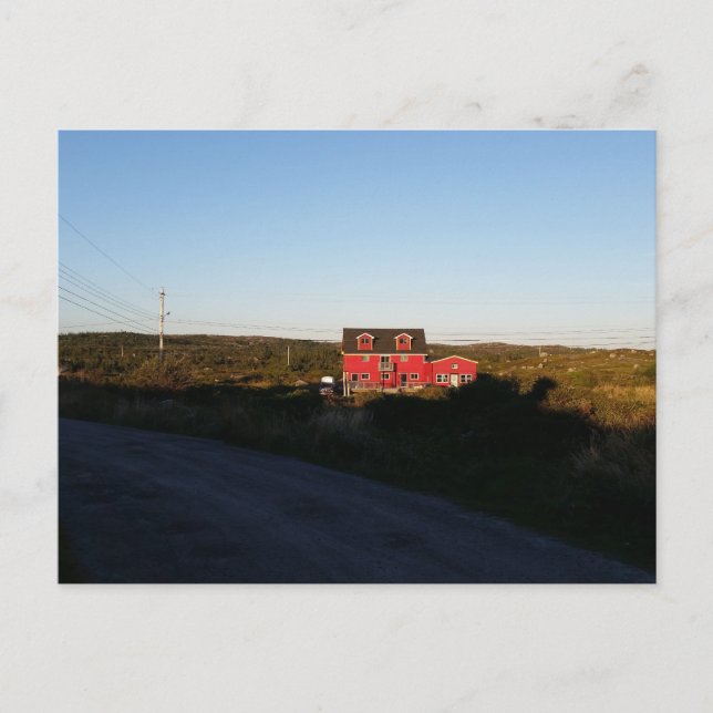 Postal Pequeña casa roja (Anverso)