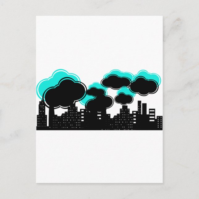 Postal Pequeña Ciudad Extraña (Anverso)