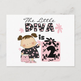 Postal Pequeña Diva camisetas y regalos de cumpleaños