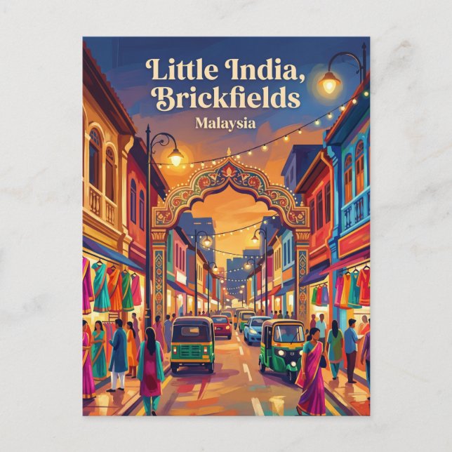 Postal Pequeña India (Brickfields) Malasia (Anverso)