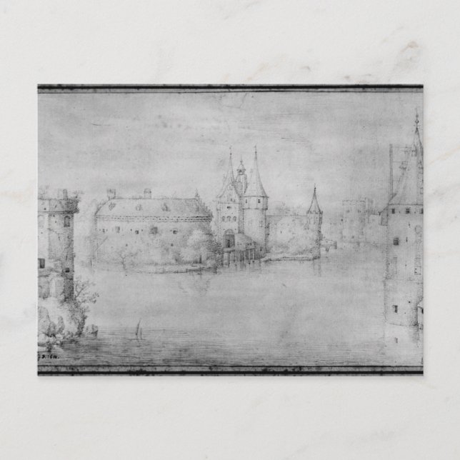 Postal Pequeña isla fortificada, Amsterdam, 1562 (Anverso)