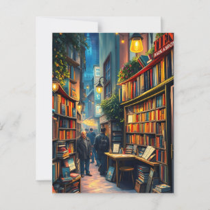 Postal Pequeña Librería En Un Acogedor Rincón De Una Ciud