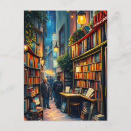 Postal Pequeña Librería En Un Acogedor Rincón De Una Ciud