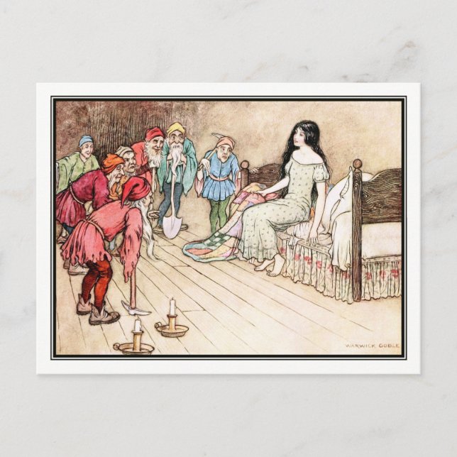 Postal Pequeña nevada de Warwick Goble (Anverso)