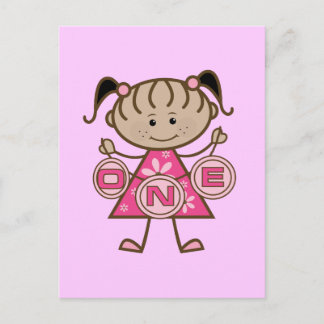 Postal Pequeña Niña camisetas y regalos de cumpleaños