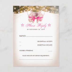 Postal Pequeña Princesa   Chica Baby Shower RSVP