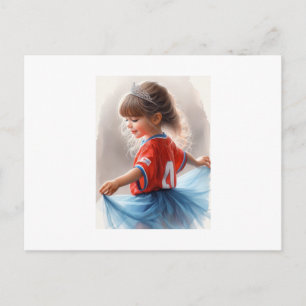 Postal Pequeña Princesa con Tiara, 