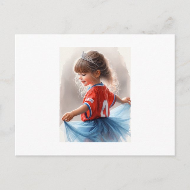 Postal Pequeña Princesa con Tiara,  (Anverso)