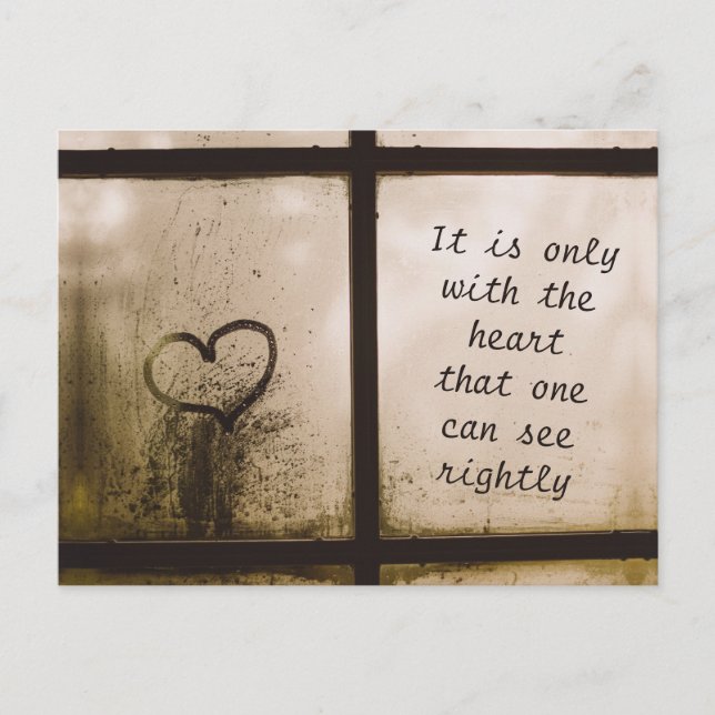 Postal Pequeña príncipe Zitat (Anverso)