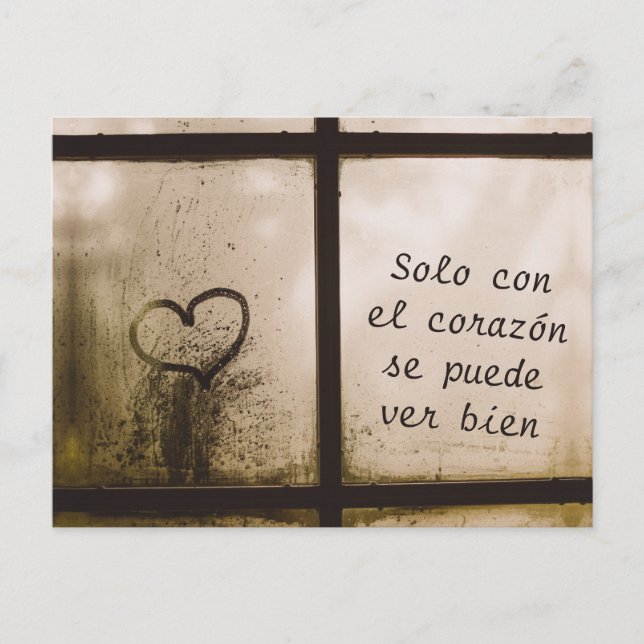 Postal Pequeña príncipe Zitat (Anverso)