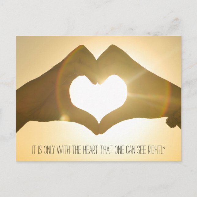 Postal Pequeña príncipe Zitat (Anverso)