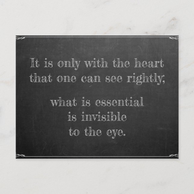 Postal Pequeña príncipe Zitat (Anverso)