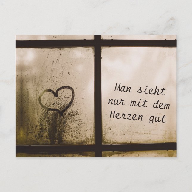 Postal Pequeña príncipe Zitat (Anverso)