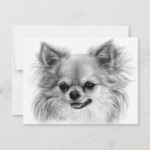 Postal Pequeña sonrisa - Arte Chihuahua pintado a mano