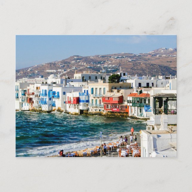 Postal Pequeña Venecia, Isla Mykonos. (Anverso)