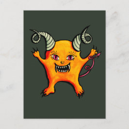 Postal Pequeña y rara creatura del diablo