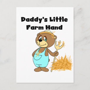 Postal Pequeñas camisetas y regalos de mano de papá