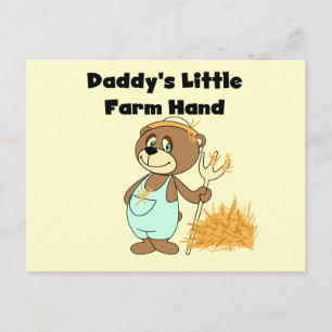 Postal Pequeñas camisetas y regalos de mano de papá