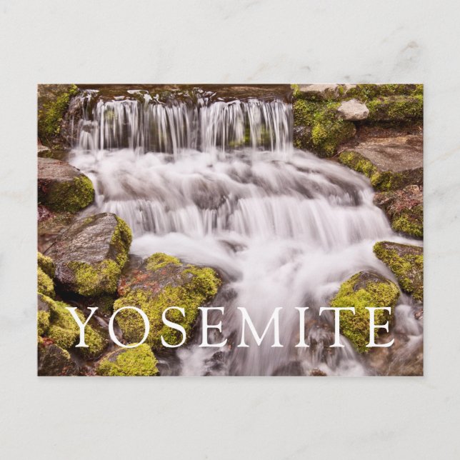 Postal Pequeñas Cascadas en Yosemite (Anverso)