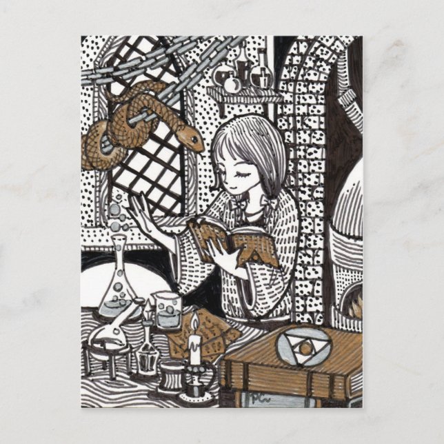 Postal Pequeño alquimista (Anverso)