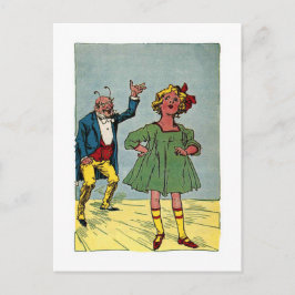 Postal Pequeño asistente vintage del Ilustracion Oz