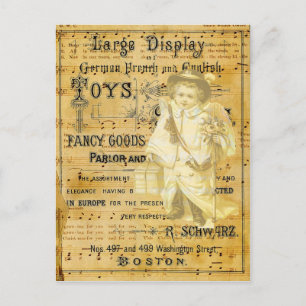 Postal Pequeño ayudante de Santa