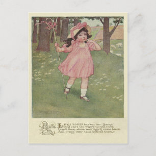 Postal Pequeño Bo Peep vintage