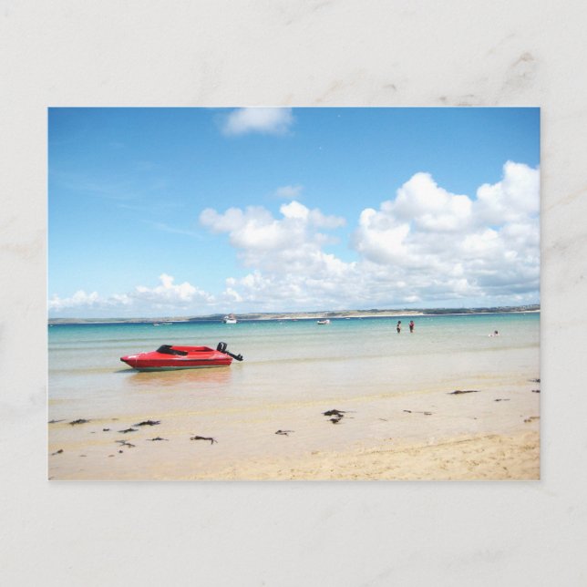 Postal Pequeño bote rojo