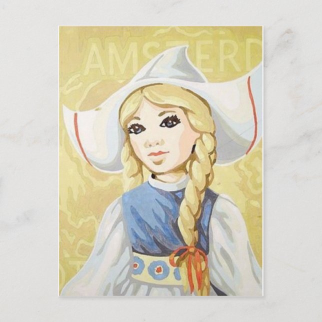 Postal pequeño chica holandés (Anverso)